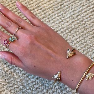 Gold bangle bracelet